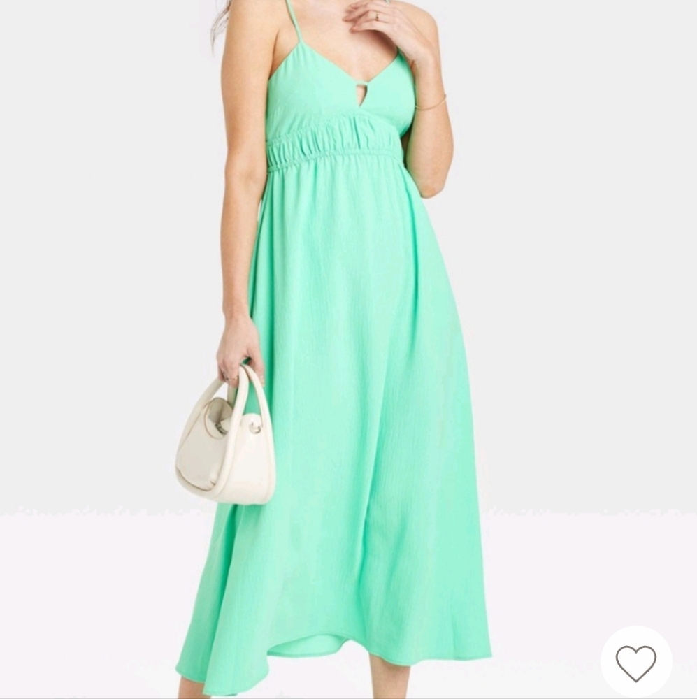 ISO Target A New Day Spaghetti Strap Dress, Green XS